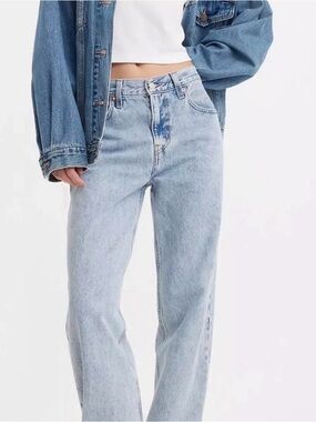 Levi's Light Blue low- Rise Straight Leg Jeans